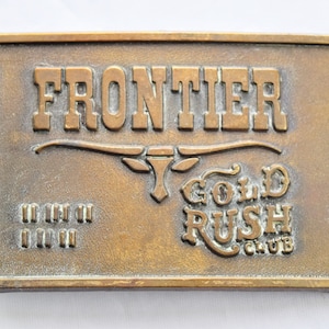 Vintage Frontier Gold rush  Belt Buckle/Colector Brass Belt Buckles /