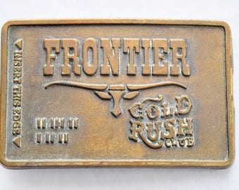 Vintage Frontier Gold rush  Belt Buckle/Colector Brass Belt Buckles /