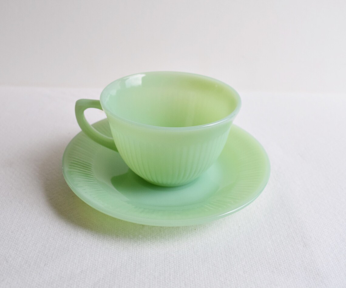 Fire King Jadeite Dinnerware Set of 5 Pieces/ 1 Table Place Etsy