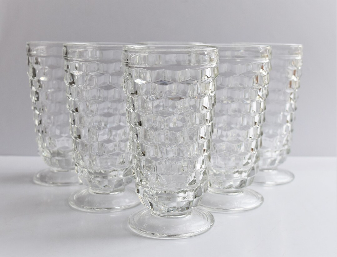 Set of 6 Large Whitehall Juice Glasses by Colony in Clear/vintage Glassware Etsy