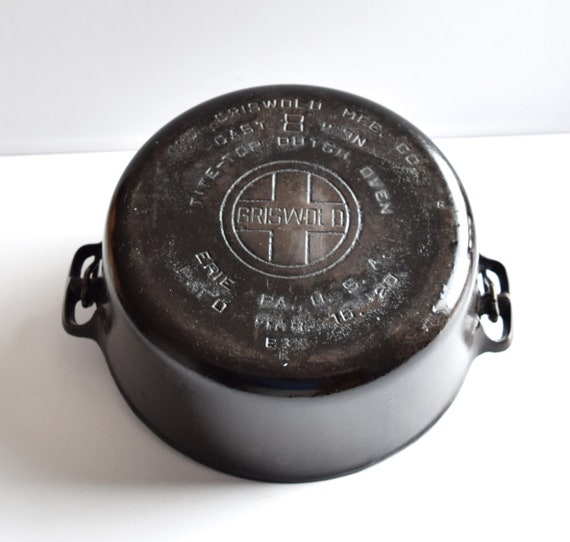 Griswold No 8 Large Logo Lidded Dutch Oven Lid 25518 Pot 835