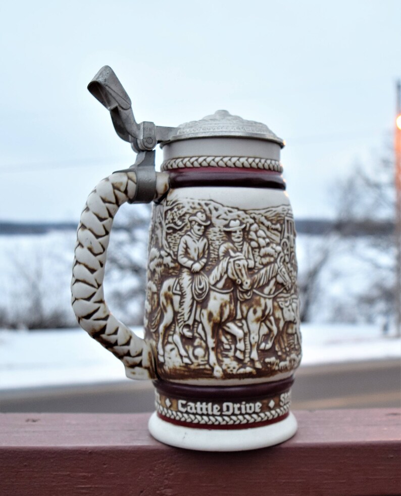 Vintage Avon 1980 Beer Stein/ Old West Beer Stein/ Barware Etsy