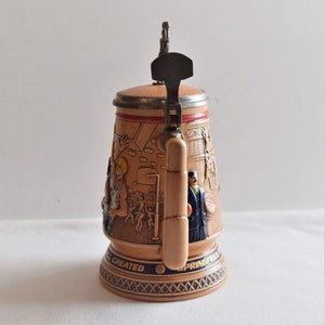 Vintage Avon Beer Stein with lid/ 1993 Avon Collectible Lidded Beer Stein/ Basketball Created Beer Stein image 6