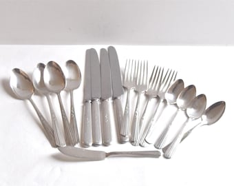Set von 17 Aristokrat Silberbesteck/Vintage Besteck Set/