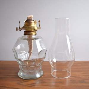 Vintage kaadan Oil Lamp Glass Hurricane  Home Décor