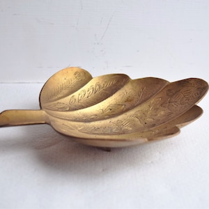 Vintage Brass Decorative Leaf Dish/Vintage Brass Household Accessories