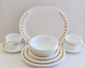 Set of 25 Corelle Indian Summer Dinner Ware Corningware 4 Place Table settings