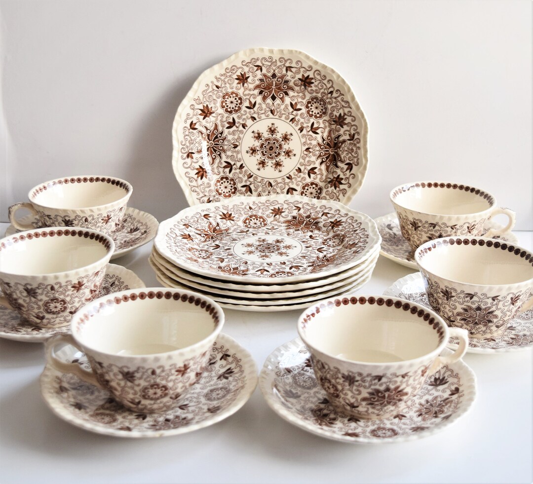 Bow Bells Brow by Mason's Luncheon Set 18 Cups Saucers and Etsy