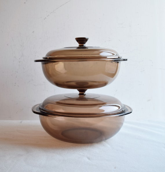 brown pyrex cookware