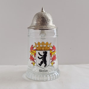 Western Germany Beer Stein &quot;Berlin&quot; Glass Tankard