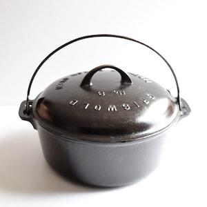 Griswold No 8 Large Logo Lidded Dutch Oven Deckel 25518 Topf 835
