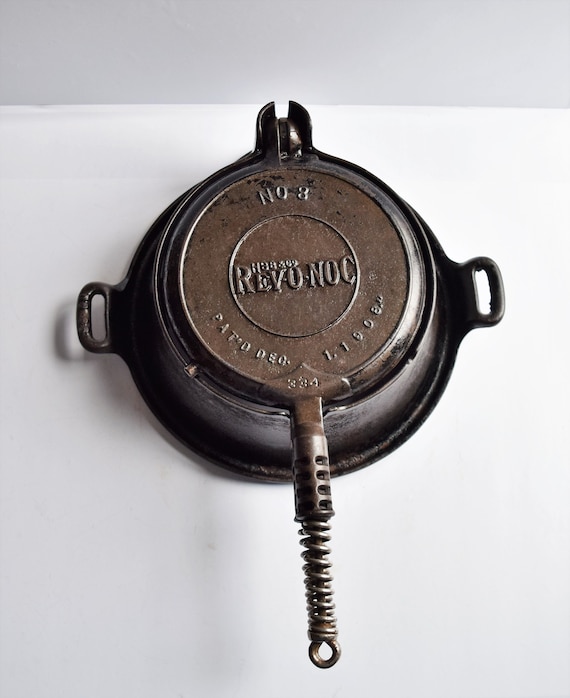 Vintage Rev-o-noc Cast Iron Waffle Maker With Griswold Stand