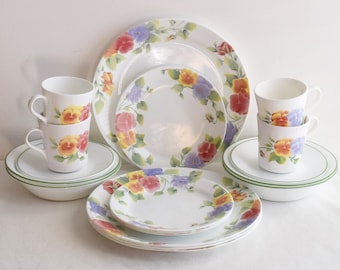Set of 20 Corelle  Summer Blush Dinnerware Corning  4 Place Table settings