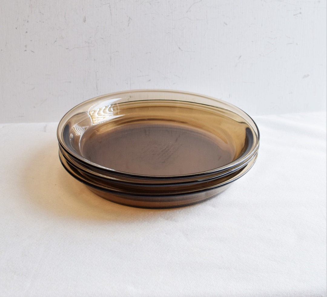 Anchor Hocking Brown Glass Pie Pans Set of 3 Brown Baking Dish 9 Etsy