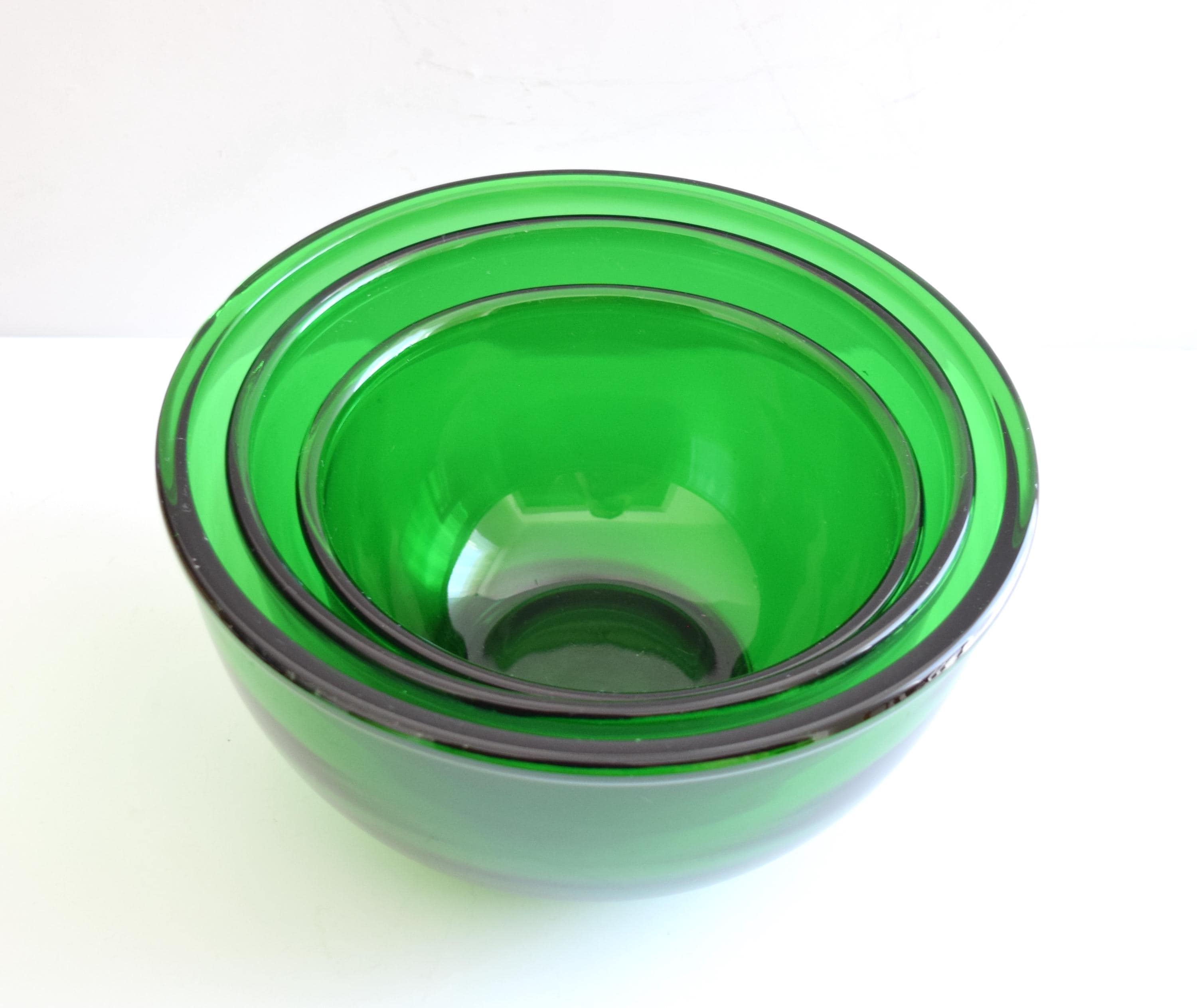 Forest Green Mixing Bowls Set of 3 Cooking Accessories