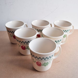 Satz von 6 Corning "Frische Farm" Tassen / Tassen / Made in USA Dinner Ware Bild 2