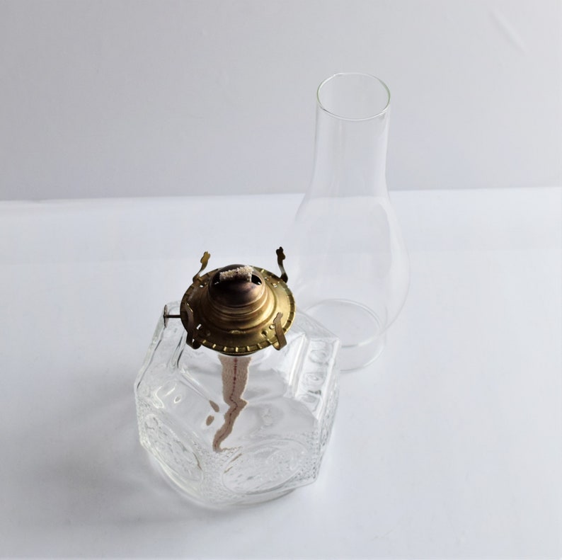 Clear Glass Oil Lamp by Lamplight Farms Horse and Buggy Etsy