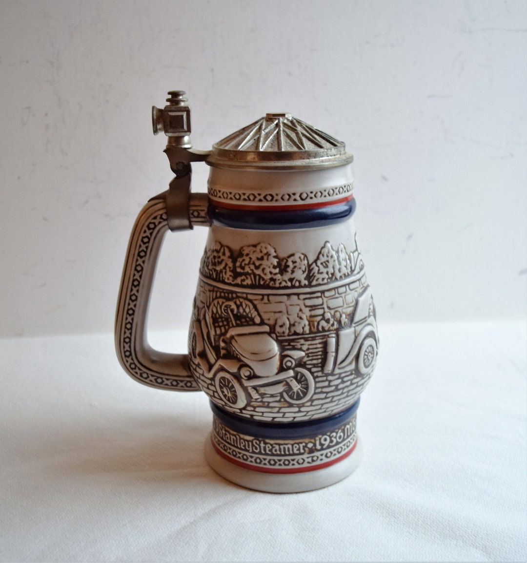 Vintage Avon Beer Stein With Lid, 1979 Avon Collectibles Antique Automobile Lidded Beer Stein Etsy