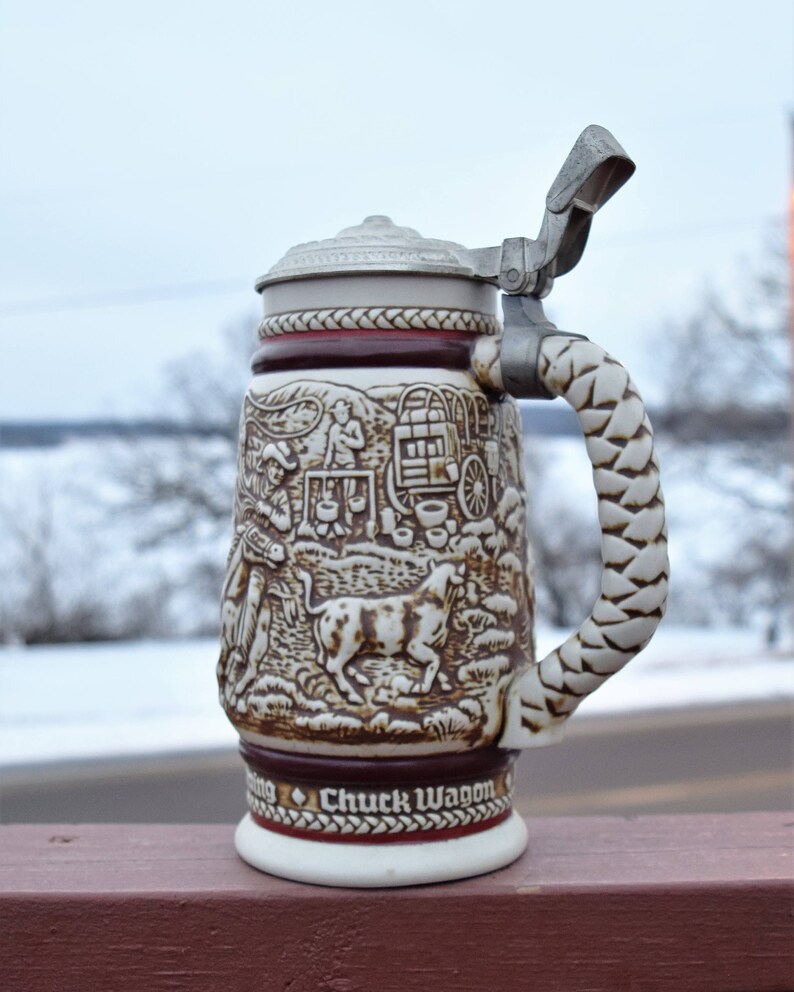 Vintage Avon 1980 Beer Stein/ Old West Beer Stein/ Barware Etsy