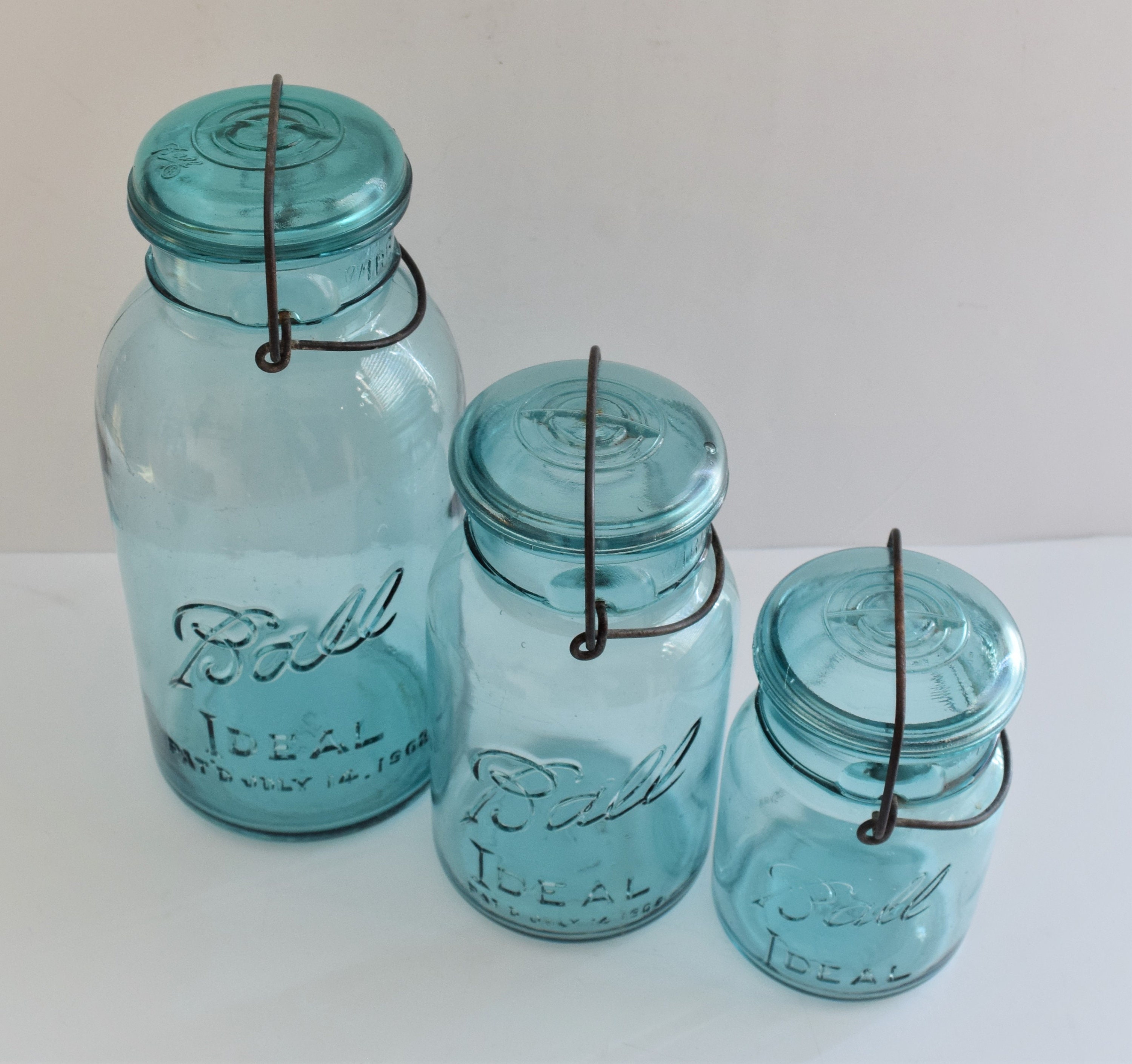 Mason Craft and More Mini Preserving Jar Set with Clamp Glass Lids
