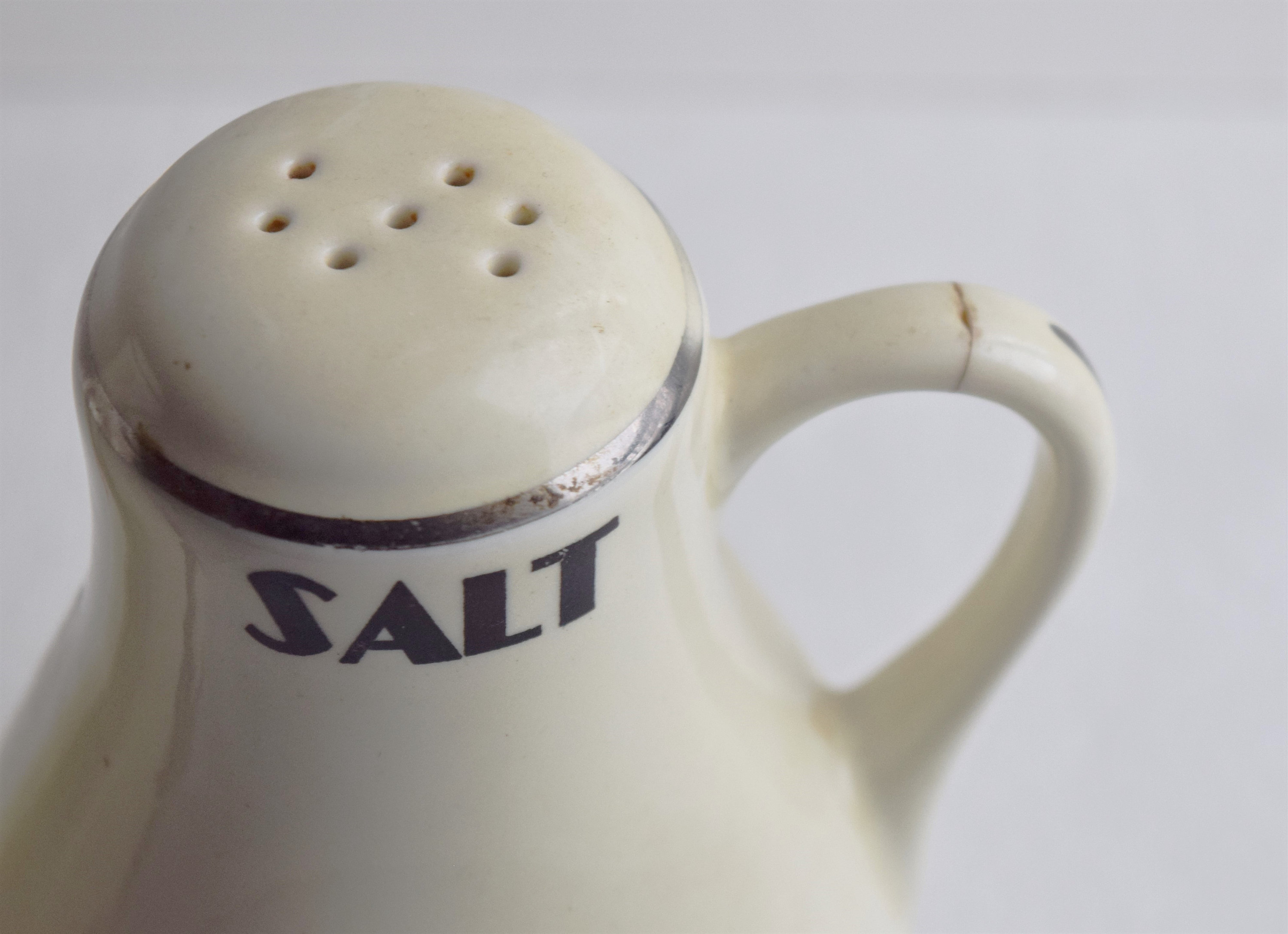 Vintage Hall China Salt and Pepper Shakers/ Ceramic