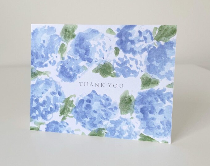 Hydrangea Thank You Card Set - Etsy