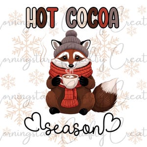 Hot cocoa season png tshirt design digital download