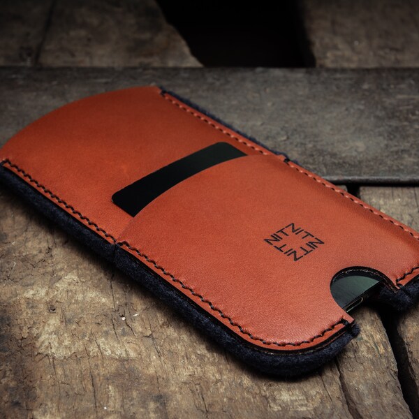 The Tibetan Handmade Leather iPhone 6 Case - iPhone 7 Sleeve, iPhone 8 Pouch