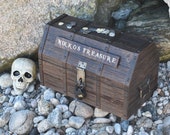 Treasure Chest - Large, Pirate, Toy Box, Pirate Decor, Treasure Hunt, Toy Trunk, Wood