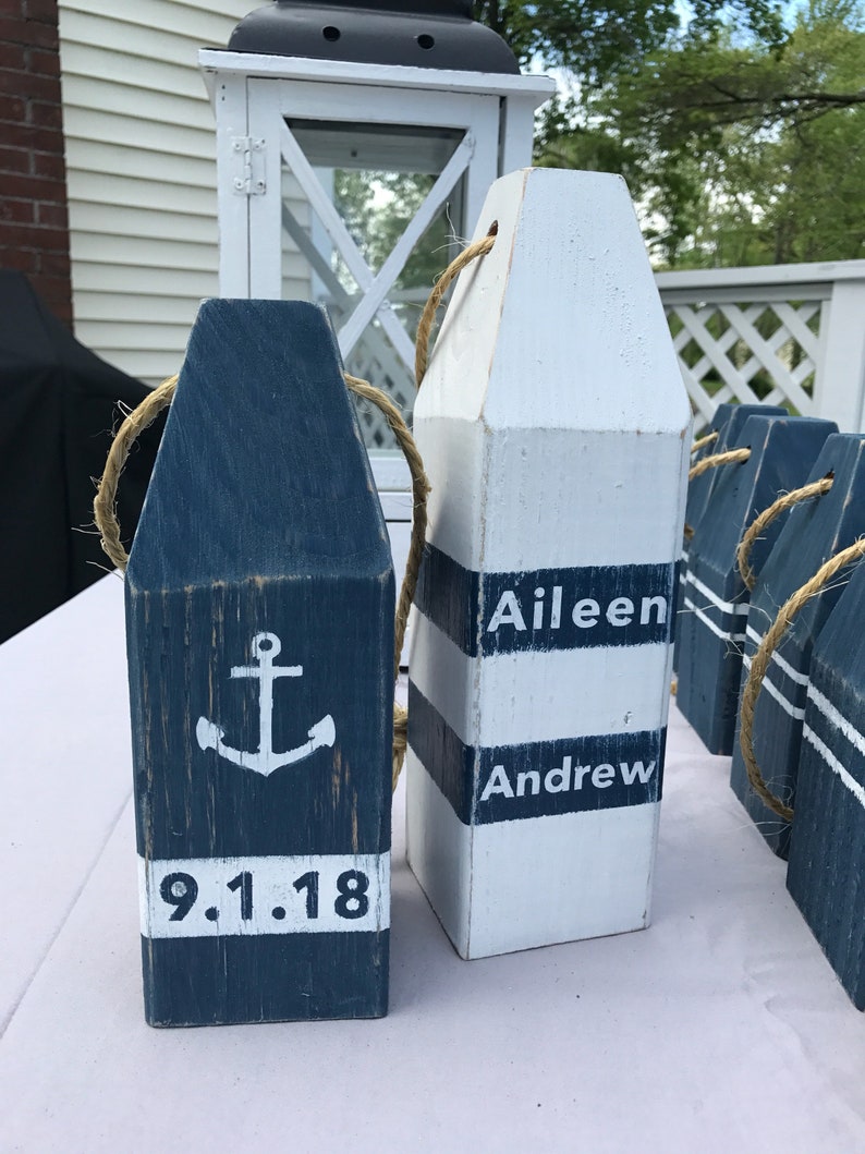 Wedding Guestbook Buoys Save the Date Wedding Decor Nautical Decor Lobster Buoys