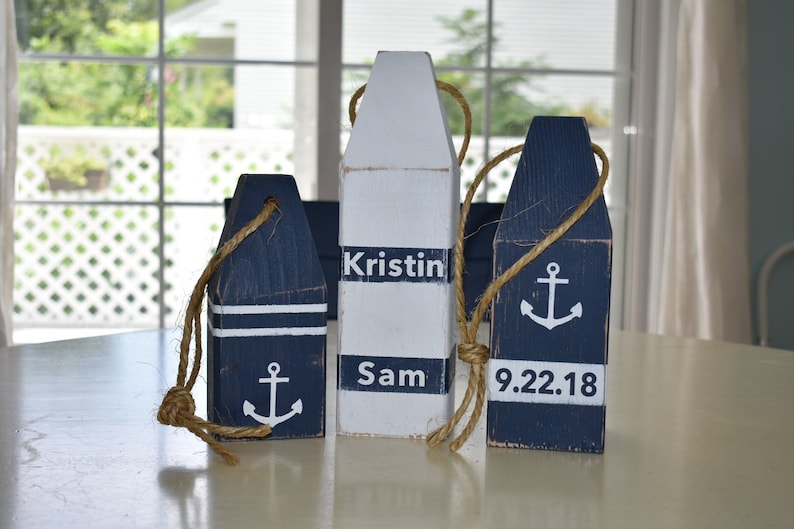 Wedding Guestbook Buoys Save the Date Wedding Decor Nautical Decor Lobster Buoys