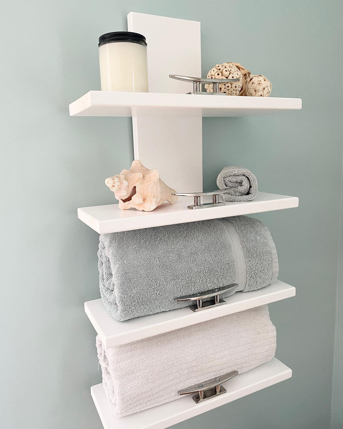 Nautical Towel Rack Nautical Decor Bathroom Decor Home Etsy