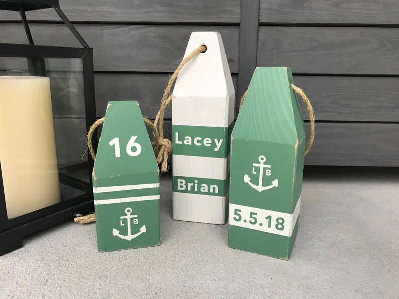 Wedding Guestbook Buoys Save the Date Wedding Decor Nautical Decor Lobster Buoys