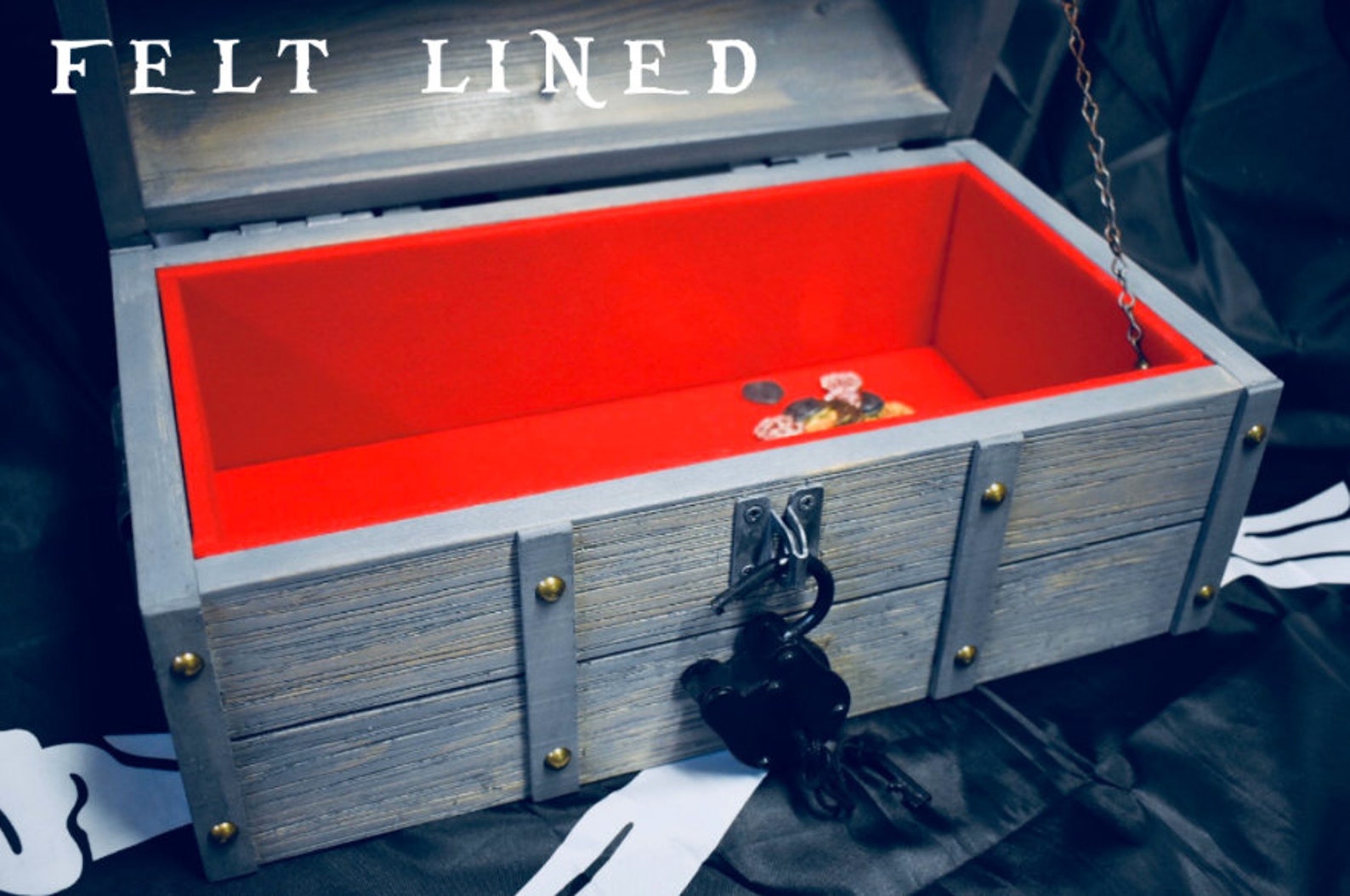 Treasure Chest Large Pirate Chest Pirate Decor Treasure Etsy