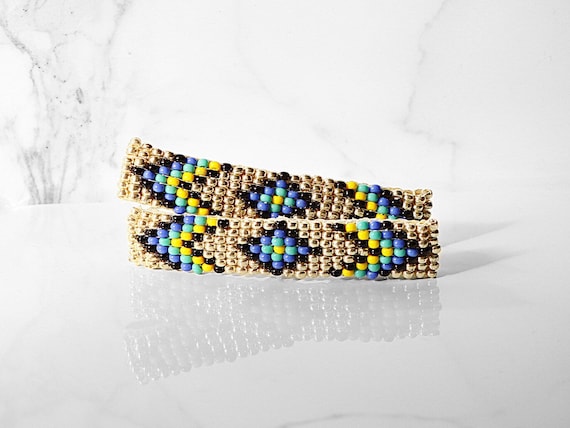 Two Native American barretes Beaded Rosette Hair Barrette w/ Feathers -Navajo (23hb2  main image 4