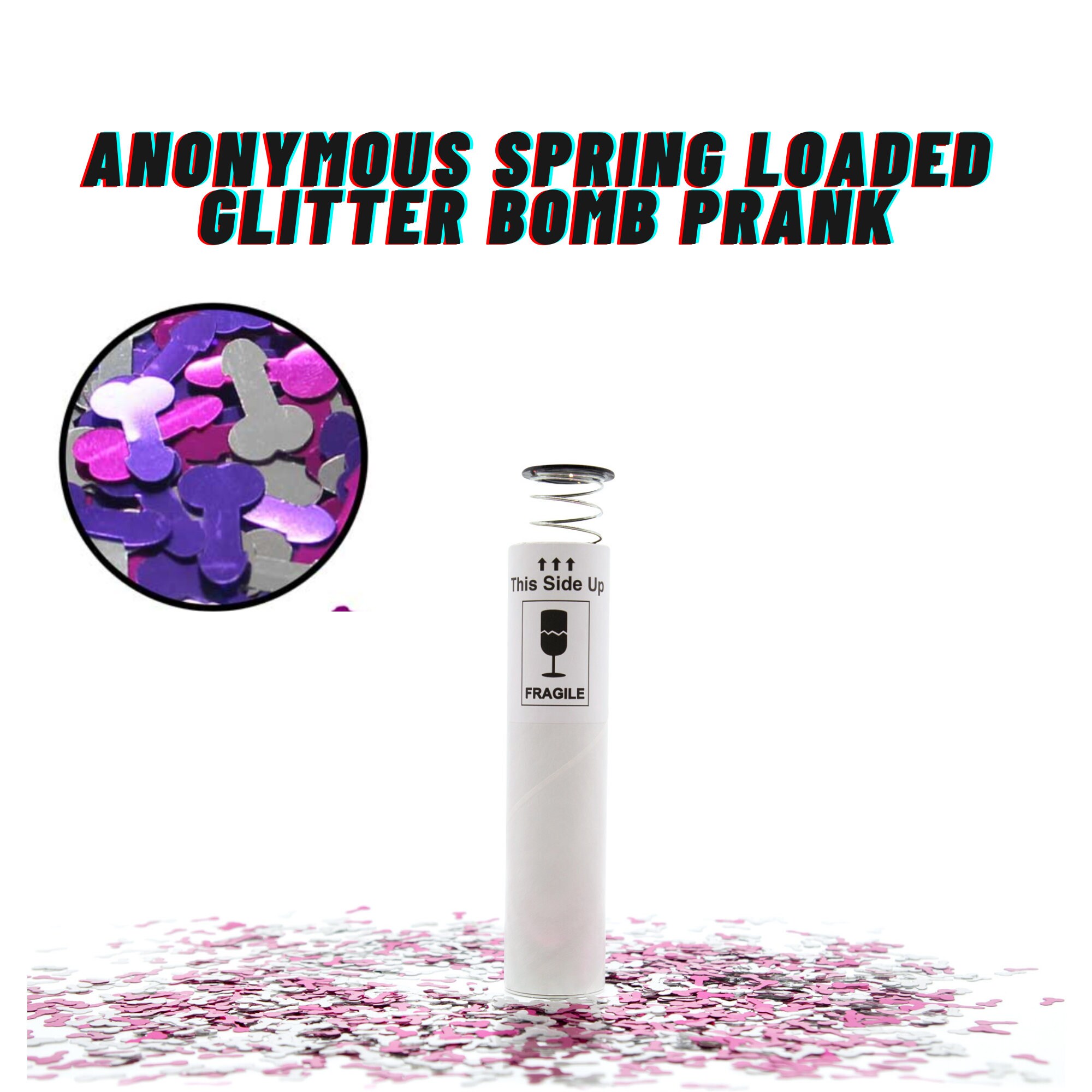 Spring Loaded Dick Glitter Bomb Prank Anonymously Send a Etsy
