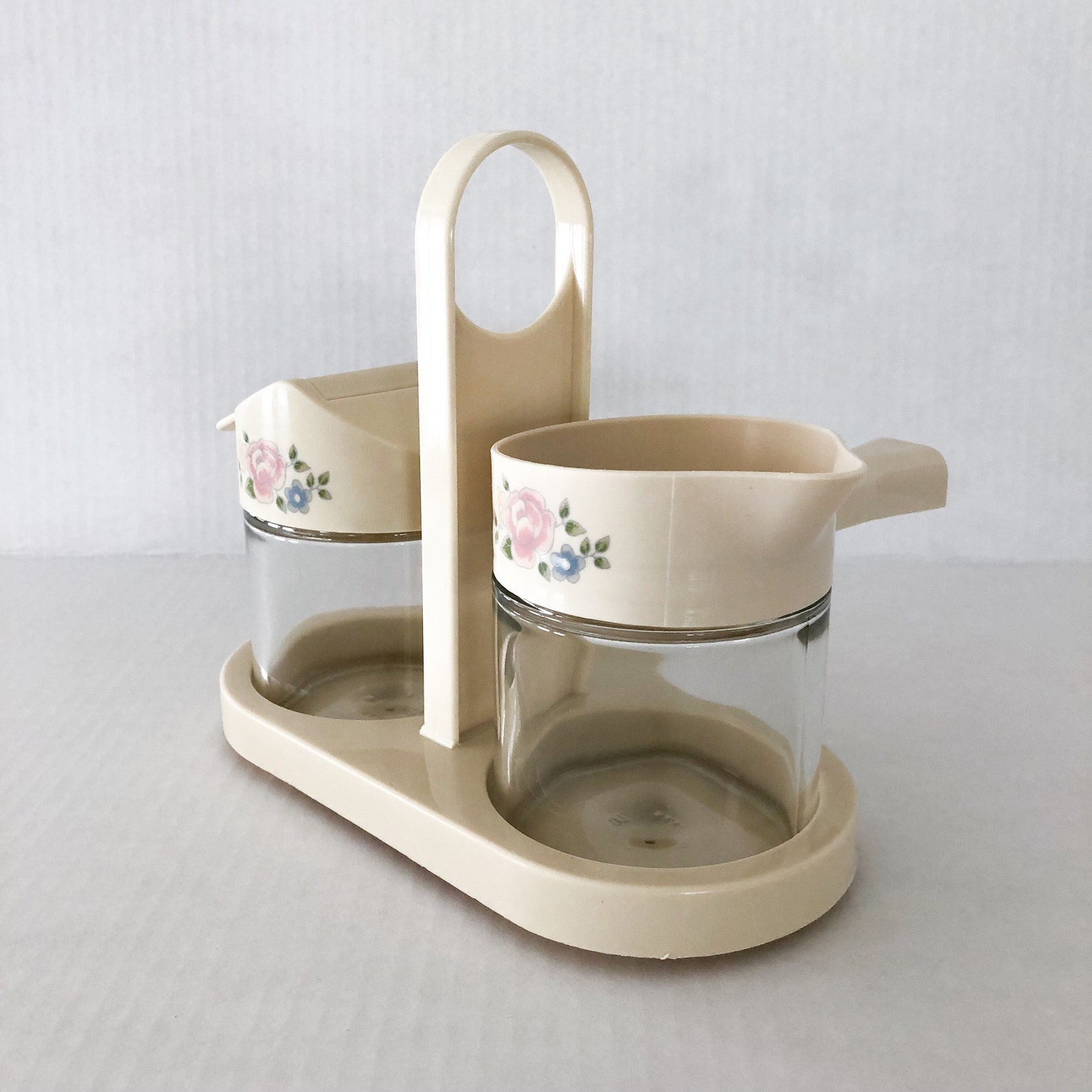 Vintage 1980s Gemco Sugar and Creamer Carrier Caddy Set Etsy