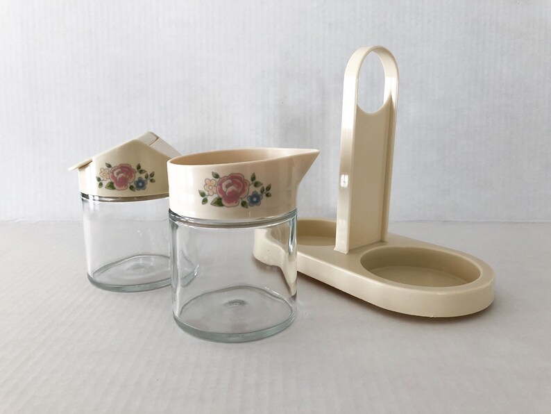 Vintage 1980s Gemco Sugar and Creamer Carrier Caddy Set Etsy