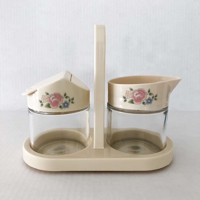 Vintage 1980s Gemco Sugar and Creamer Carrier Caddy Set Etsy