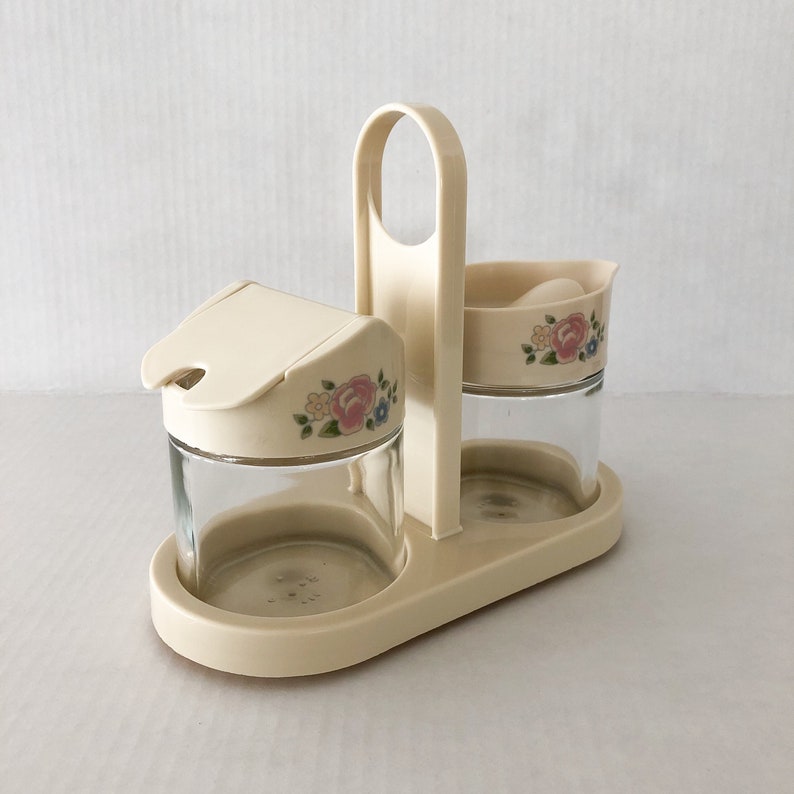 Vintage 1980s Gemco Sugar and Creamer Carrier Caddy Set Etsy