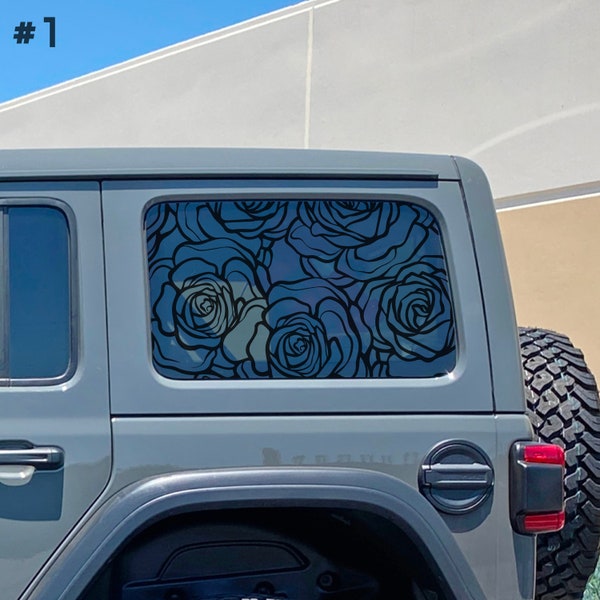 Jeep Wrangler Sunflower Window Decals Etsy
