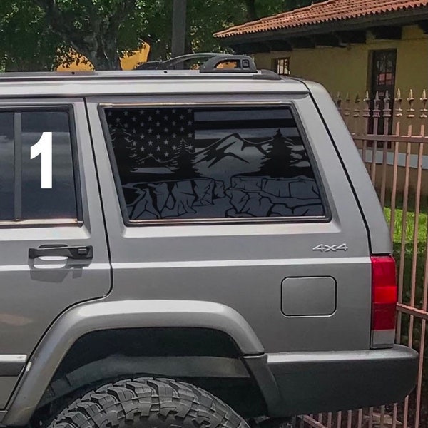 Jeep Cherokee XJ 84-01 USA Window Decals