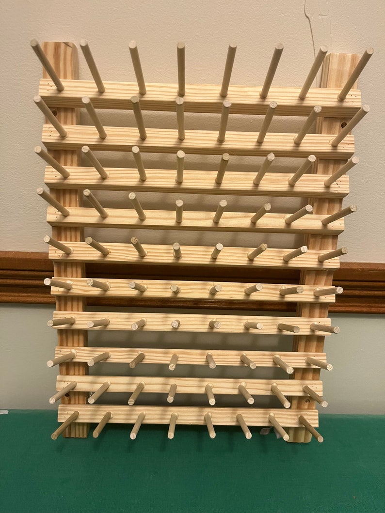 Bobbin Storage Rack: Wall-mounted Pine Organizer - Holds 400+ - Etsy
