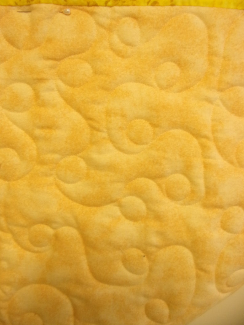 Quilt, Handmade Yellow and Cream Throw Quilt, 48 X 59 Etsy