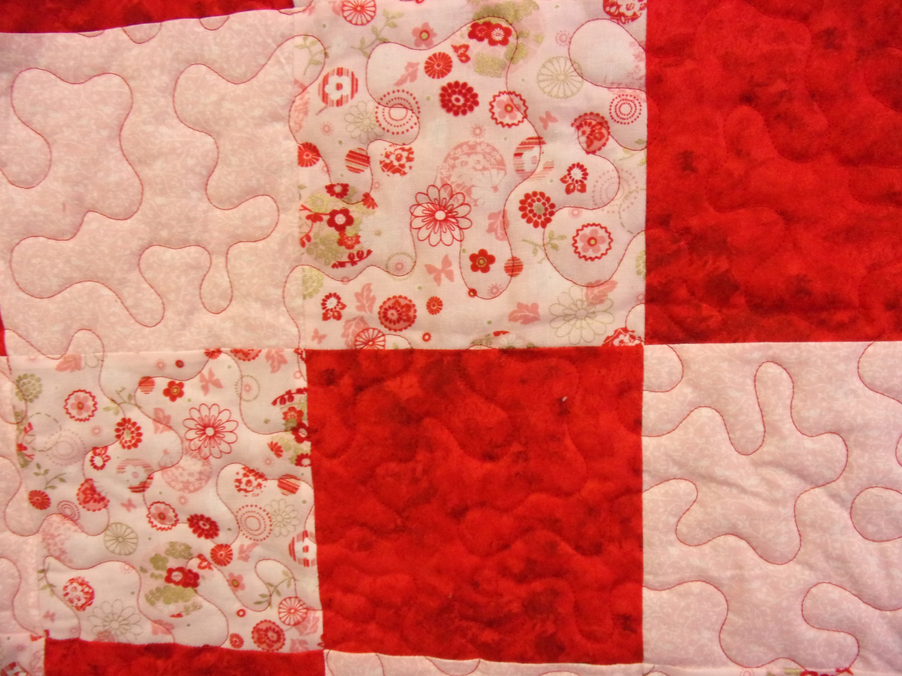 Full Size Quilt Pink and Red Squares Full Size Quilt Pink Etsy