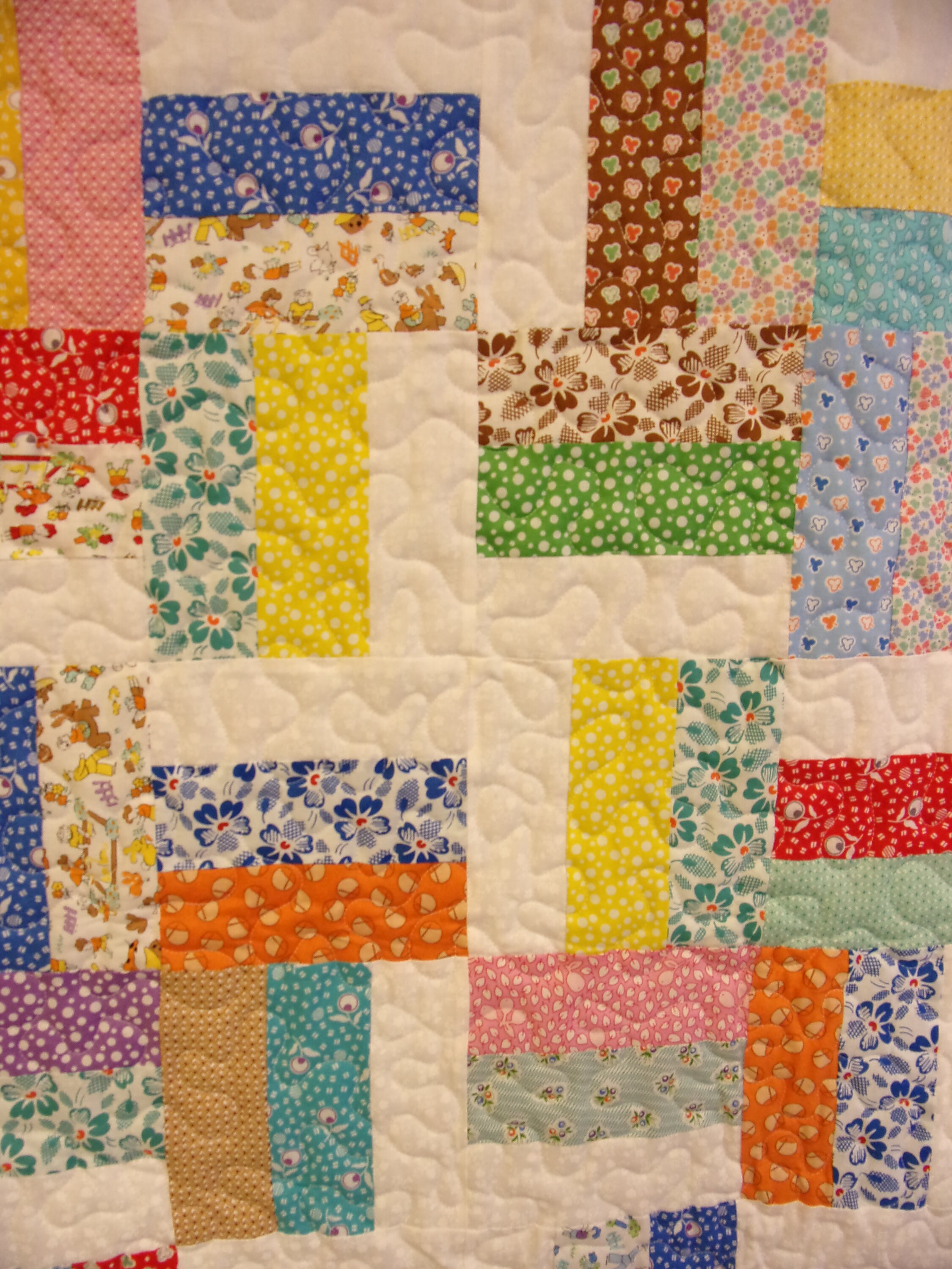 Full Size Wind Chimes Strip Quilt 1930s Reproduction Fabrics Etsy