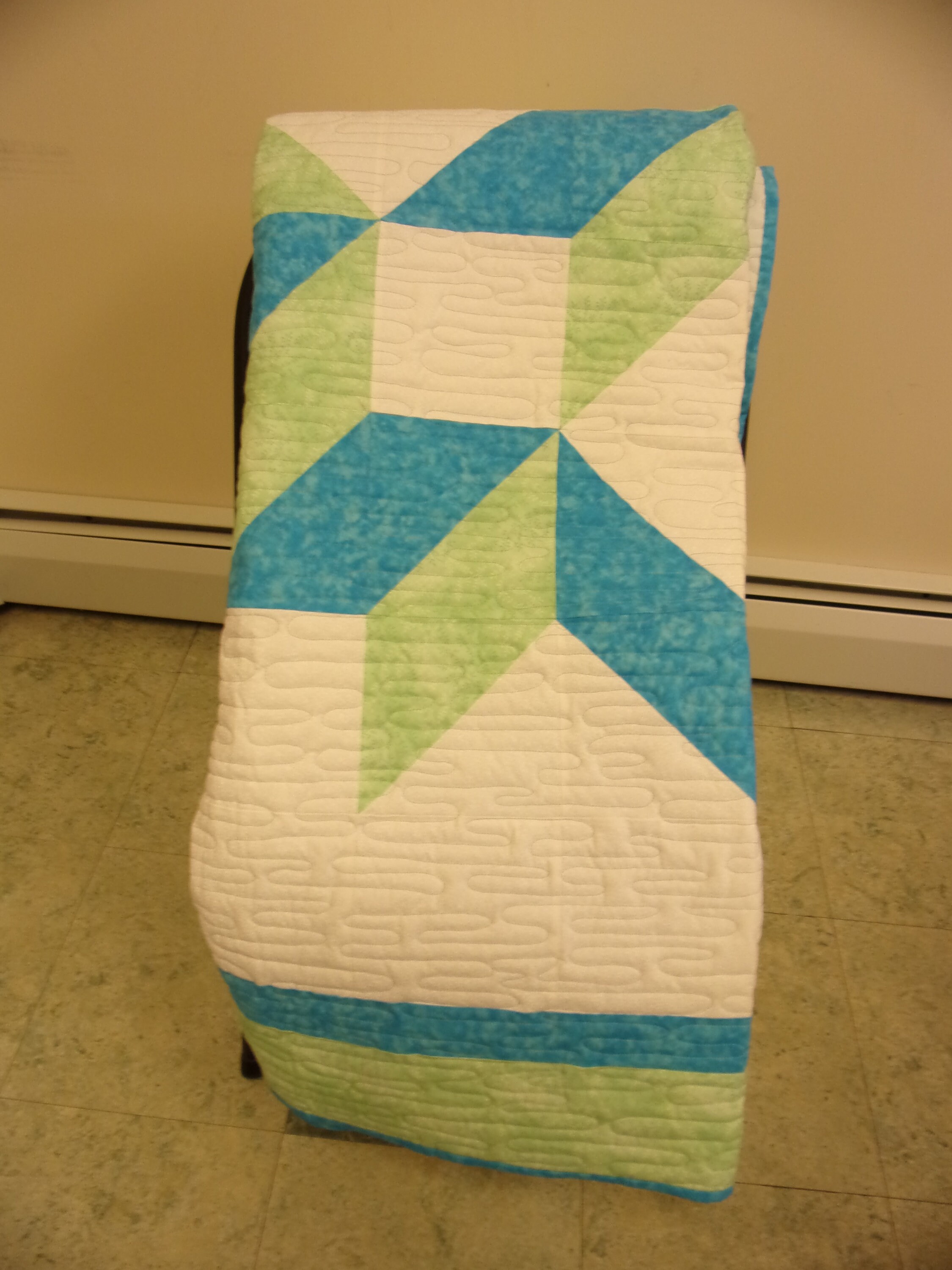 Blue and Green Carpenter's Star Twin Size Quilt, Star Quilt 62 X 74 Etsy