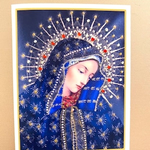 Decalcomania Maria Addolorata, decorata a mano