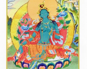 Goddess Green Tara Hand-Embellished Card