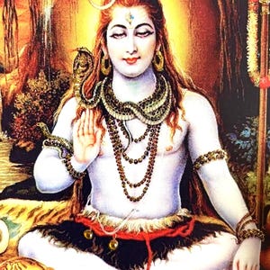 Carte décorée à la main Lord Shiva